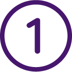 Numeral 1 in circle icon