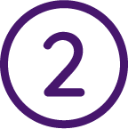 Numeral 2 in circle icon