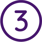 Numeral 3 in circle icon