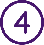 Numeral 4 in circle icon