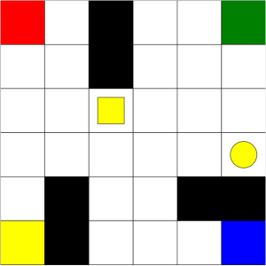 A puzzle game that contains very little information, and which you need to figure out the effects of different moves.