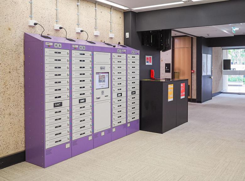 Laptop lockers in Central Library