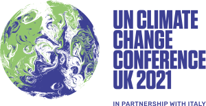 UN Climate Change Conference UK 2021 in partnership with Italy logo