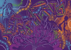 UQ's Reconciliation Artwork, "A Guidance Through Time" by Quandamooka artists Casey Coolwell and Kyra Manckteloe