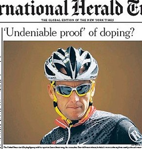 A photo of cyclist Lance Armstrong