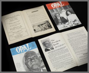 2 covers of OPAL and 2 open pages of the journal