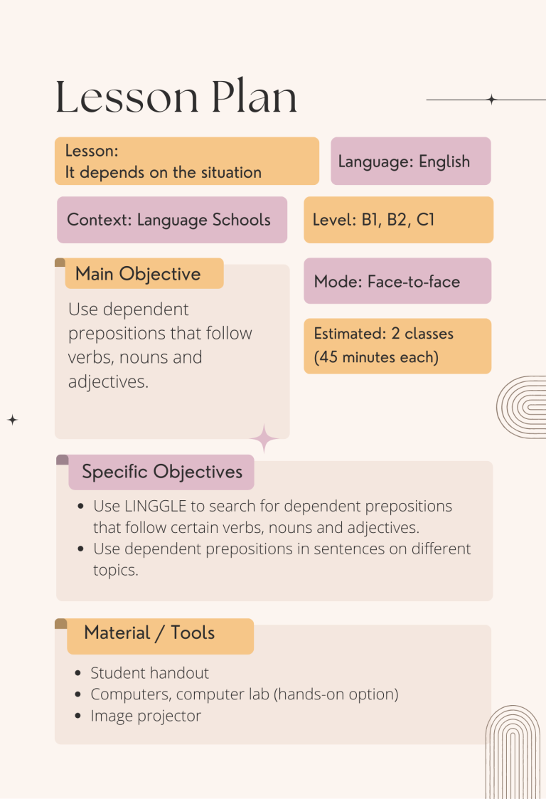 Lesson 1 plan – Using Language Data to Learn About Language: A Teachers ...